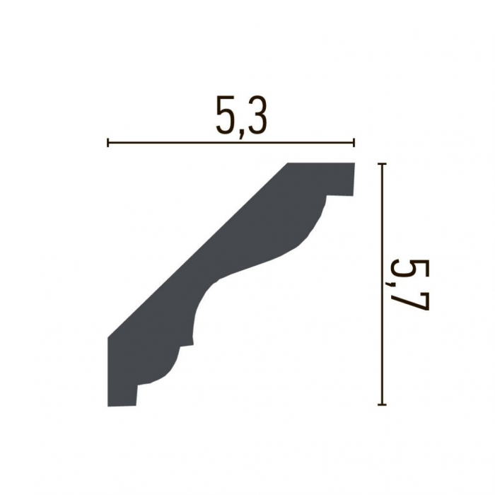 Cornisa decorativa din poliuretan Flexibil P805F - 5.7x5.3x200 cm [3]