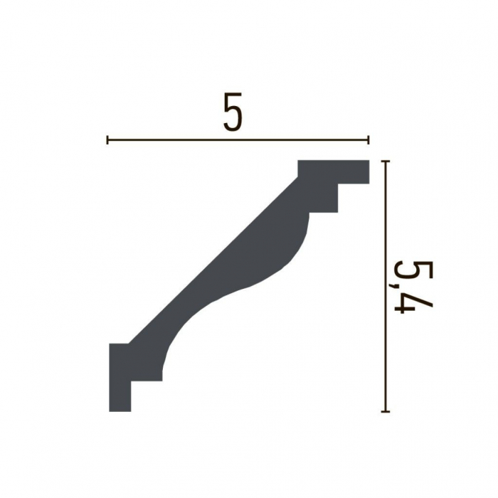 Cornisa decorativa din poliuretan Flexibil P812F - 5.4x5x200 cm [3]