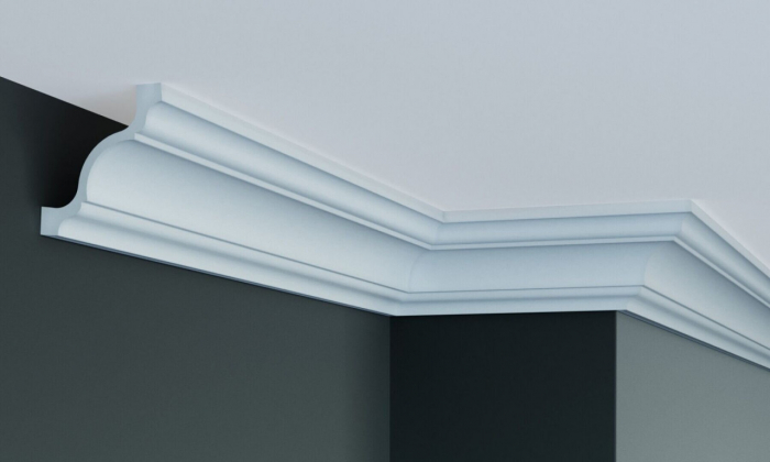 Cornisa decorativa din poliuretan Flexibil P813F - 8x8x200 cm [1]