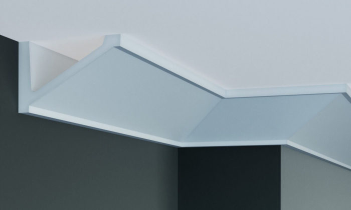 Cornisa decorativa din poliuretan Flexibil P884F - 14x9x200 cm [3]