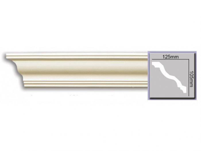 Cornisa decorativa din poliuretan K250 - 10.5x12.5x244 cm [1]