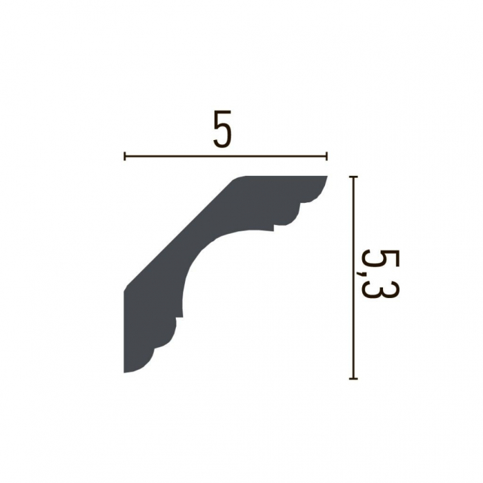 Cornisa decorativa din poliuretan P810 - 5.3x5x200 cm [2]