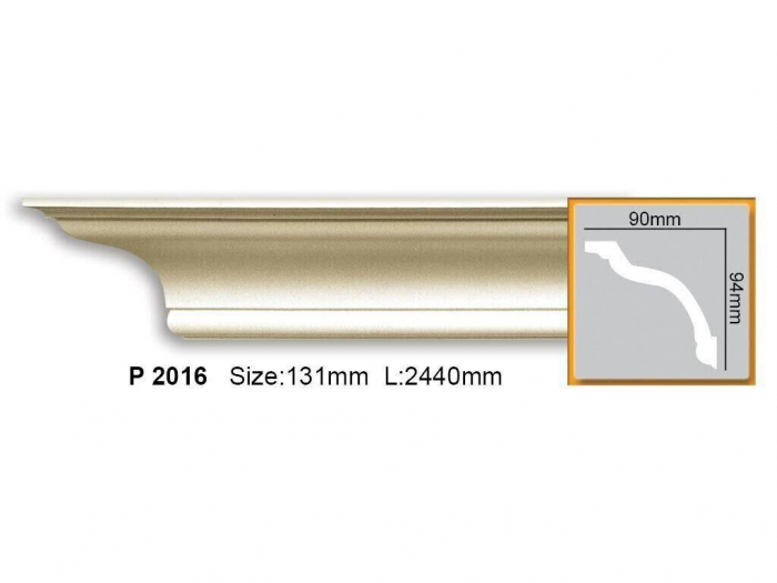 Cornisa decorativa din poliuretan P816 - 9x9.4x200 cm [1]