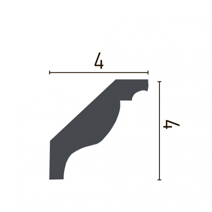 Cornisa decorativa din poliuretan P824 - 4x4x244 cm [2]