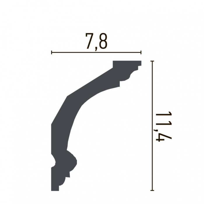 Cornisa decorativa din poliuretan P832 - 11.4x7.8x200 cm [2]