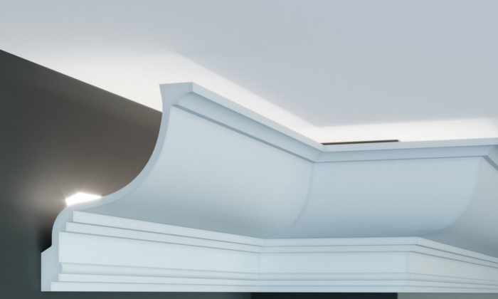 Cornisa decorativa din poliuretan P837 - 18.3x15.1x200 cm [5]