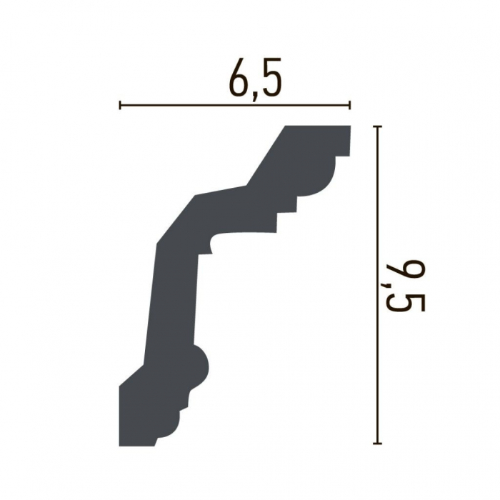 Cornisa decorativa din poliuretan P848 - 9.5x6.5x200 cm [3]