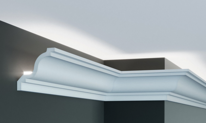 Cornisa decorativa din poliuretan P855 - 9.1x9.1x200 cm [4]
