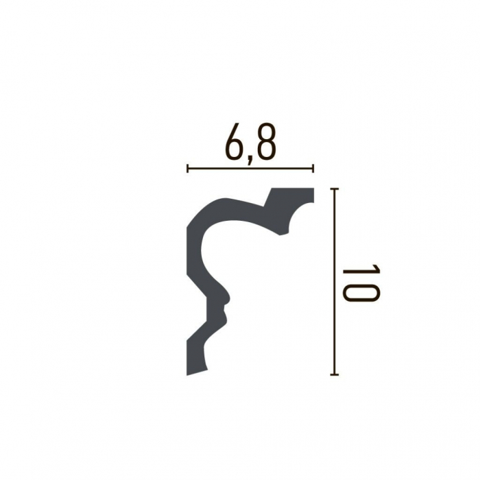 Cornisa decorativa din poliuretan P856 - 10x6.8x200 cm [3]