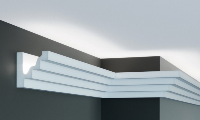 Cornisa decorativa din poliuretan P887 - 8x8x200 cm [5]