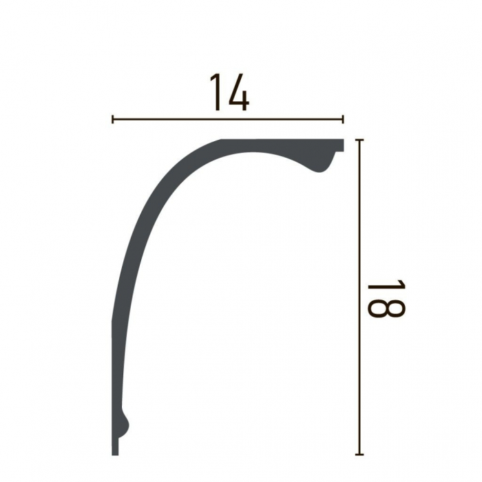 Cornisa decorativa din poliuretan P888 - 18x14x200 cm [3]