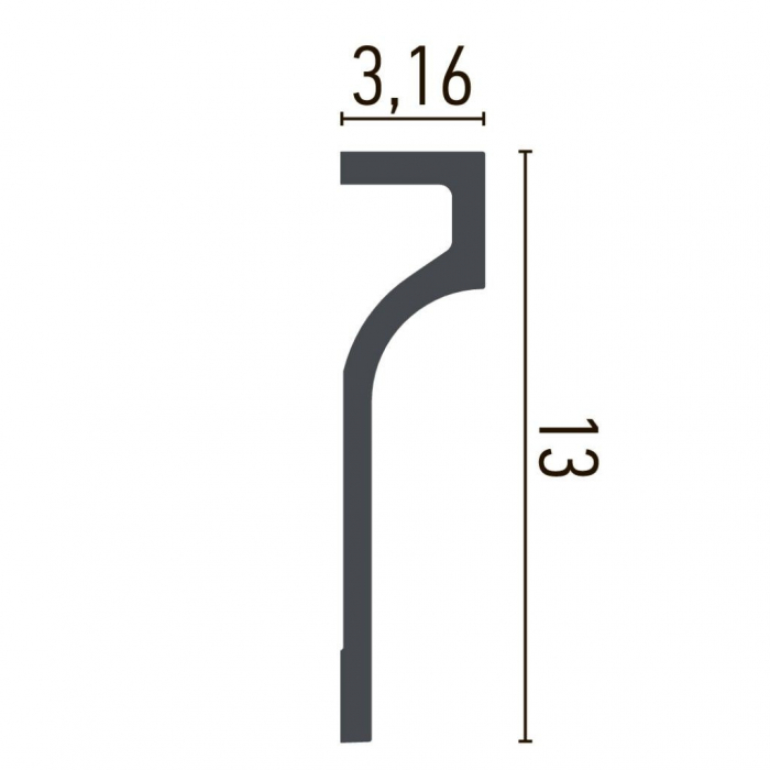 Cornisa decorativa din poliuretan P895 - 13x3.16x200 cm [3]