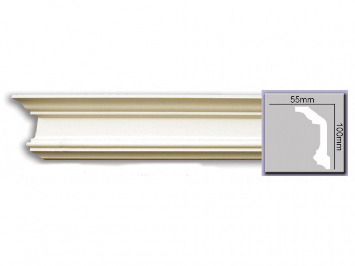 Cornisa decorativa din poliuretan P923 - 10x5.5x200 cm [2]