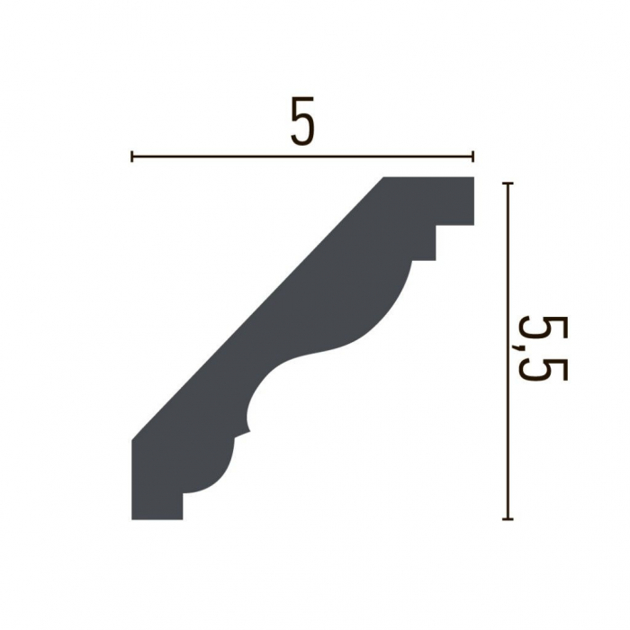 Cornisa decorativa din poliuretan P931 - 5.5x5x200 cm [3]