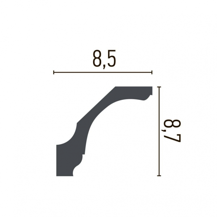 Cornisa decorativa din poliuretan P935 - 8.7x8.5x200 cm [3]