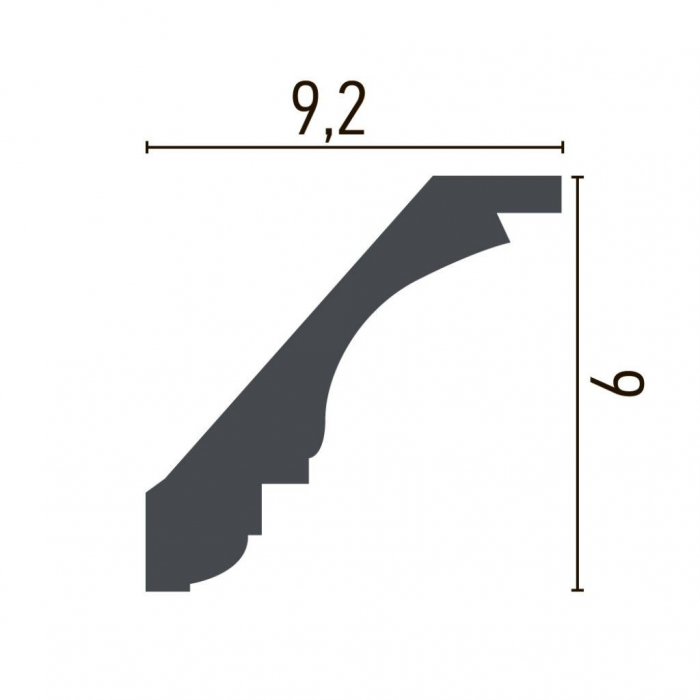 Cornisa decorativa din poliuretan P943 - 9x9.2x200 cm [3]