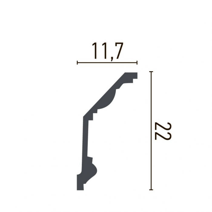 Cornisa decorativa din poliuretan P947 - 22.4x11.6x200 cm [6]