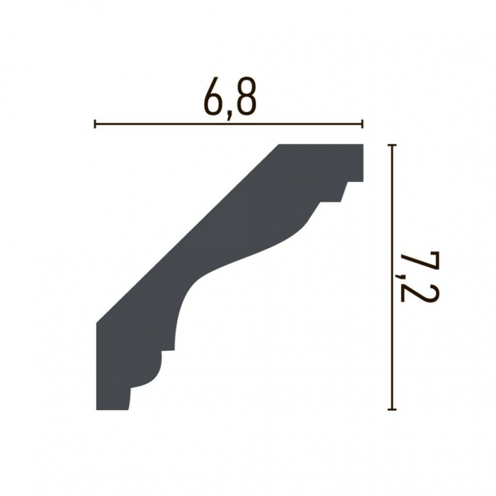 Cornisa decorativa din poliuretan P951 - 7.2x6.8x200 cm [3]