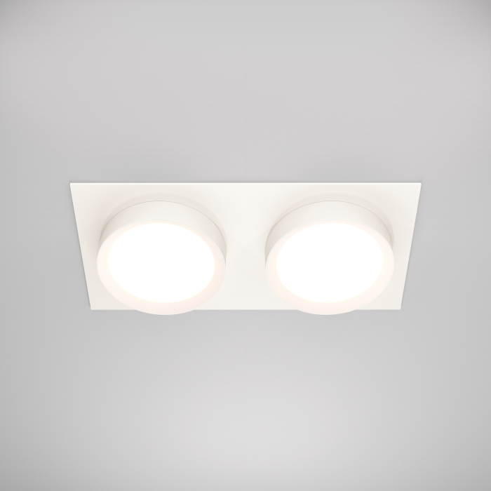 Corp de iluminat încastrat HOOP, Aluminiu și plastic Alb, 12W, MAYTONI DL086-02-GX53-SQ-W [4]