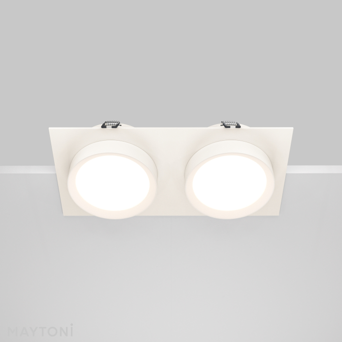 Corp de iluminat încastrat HOOP, Aluminiu și plastic Alb, 12W, MAYTONI DL086-02-GX53-SQ-W [7]