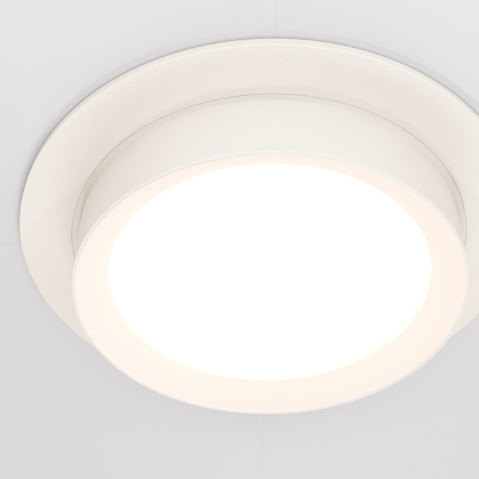 Corp de iluminat încastrat HOOP, Aluminiu și plastic Alb, 12W, MAYTONI DL086-GX53-RD-W [6]