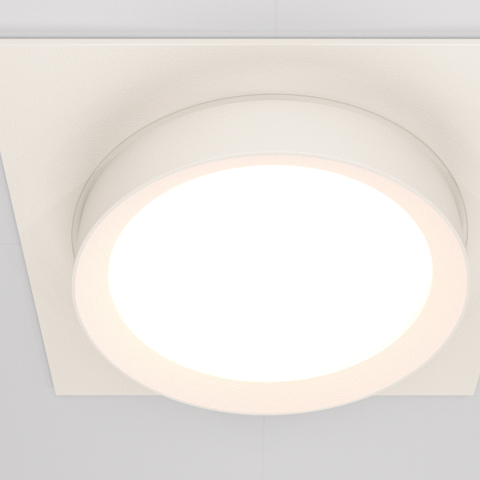Corp de iluminat încastrat HOOP, Aluminiu și plastic Alb, 12W, MAYTONI DL086-GX53-SQ-W [7]