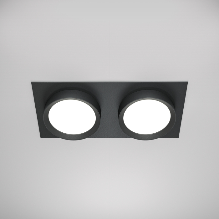 Corp de iluminat încastrat HOOP, Aluminiu și plastic Negru, 12W, MAYTONI DL086-02-GX53-SQ-B [5]