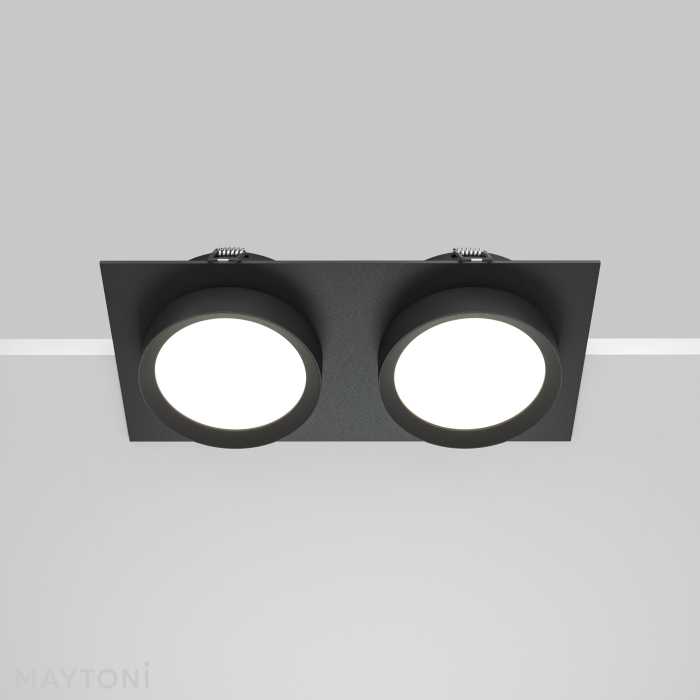 Corp de iluminat încastrat HOOP, Aluminiu și plastic Negru, 12W, MAYTONI DL086-02-GX53-SQ-B [8]