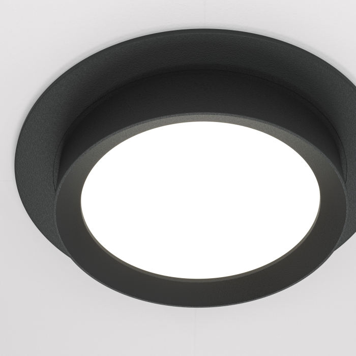 Corp de iluminat încastrat HOOP, Aluminiu și plastic Negru, 12W, MAYTONI DL086-GX53-RD-B [6]