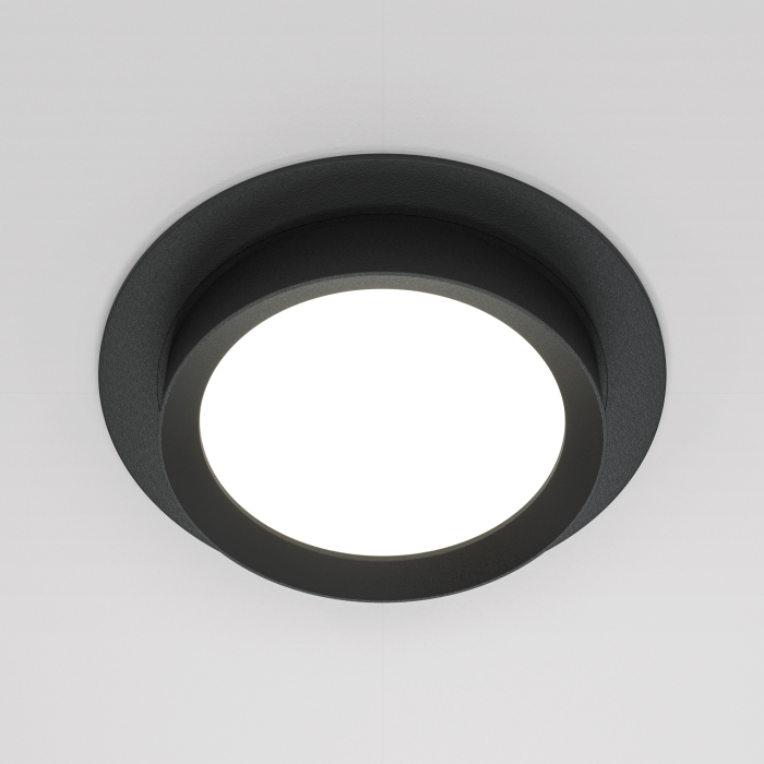 Corp de iluminat încastrat HOOP, Aluminiu și plastic Negru, 12W, MAYTONI DL086-GX53-RD-B [4]
