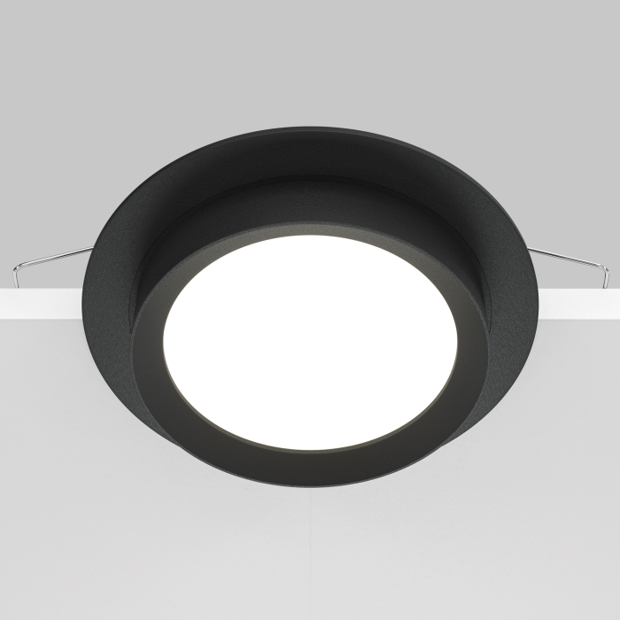 Corp de iluminat încastrat HOOP, Aluminiu și plastic Negru, 12W, MAYTONI DL086-GX53-RD-B [7]