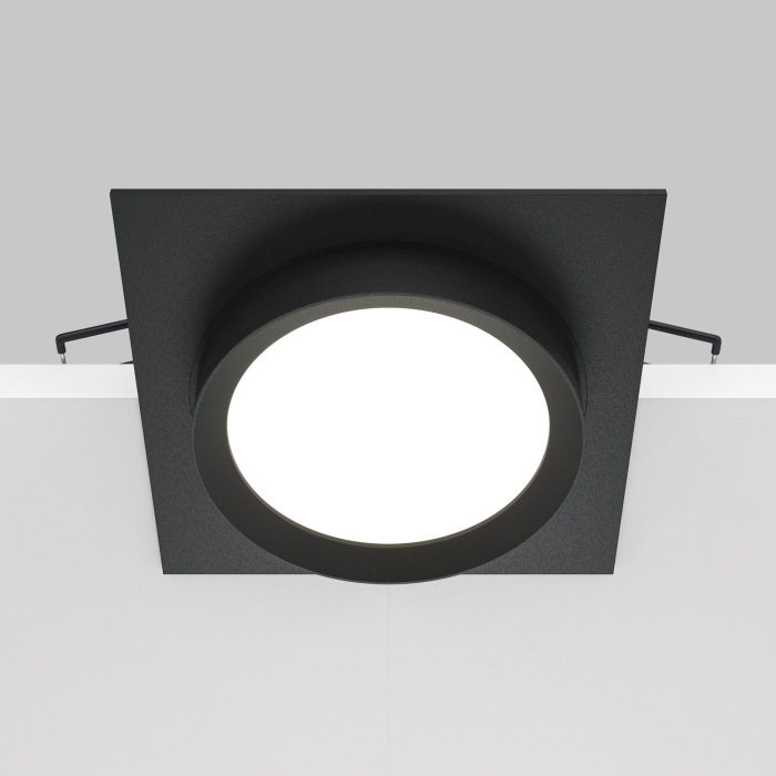 Corp de iluminat încastrat HOOP, Aluminiu și plastic Negru, 12W, MAYTONI DL086-GX53-SQ-B [7]