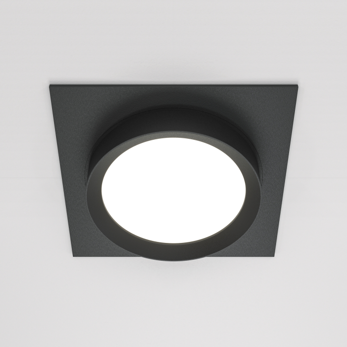 Corp de iluminat încastrat HOOP, Aluminiu și plastic Negru, 12W, MAYTONI DL086-GX53-SQ-B [4]