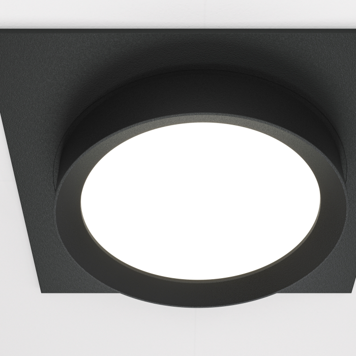 Corp de iluminat încastrat HOOP, Aluminiu și plastic Negru, 12W, MAYTONI DL086-GX53-SQ-B [6]