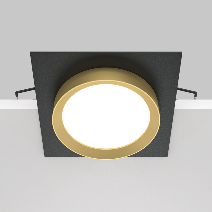 Corp de iluminat încastrat HOOP, Aluminiu și plastic Negru, 12W, MAYTONI DL086-GX53-SQ-BG [7]