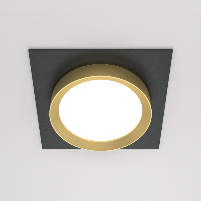 Corp de iluminat încastrat HOOP, Aluminiu și plastic Negru, 12W, MAYTONI DL086-GX53-SQ-BG [4]