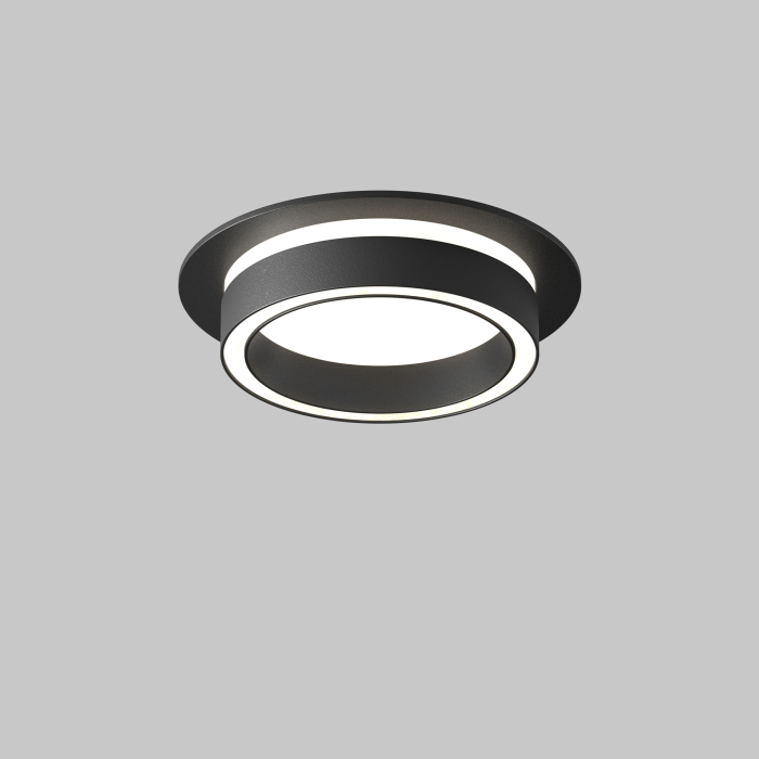 Corp de iluminat încastrat ORLO, Aluminiu și acril Negru, 12W, MAYTONI DL087-GX53-RD-B [3]