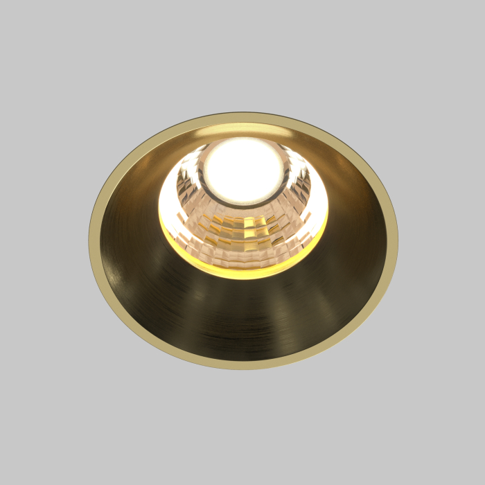 Corp de iluminat încastrat Rotund, Aluminiu Alamă, 7W, MAYTONI DL058-7W3K-TRS-BS [8]