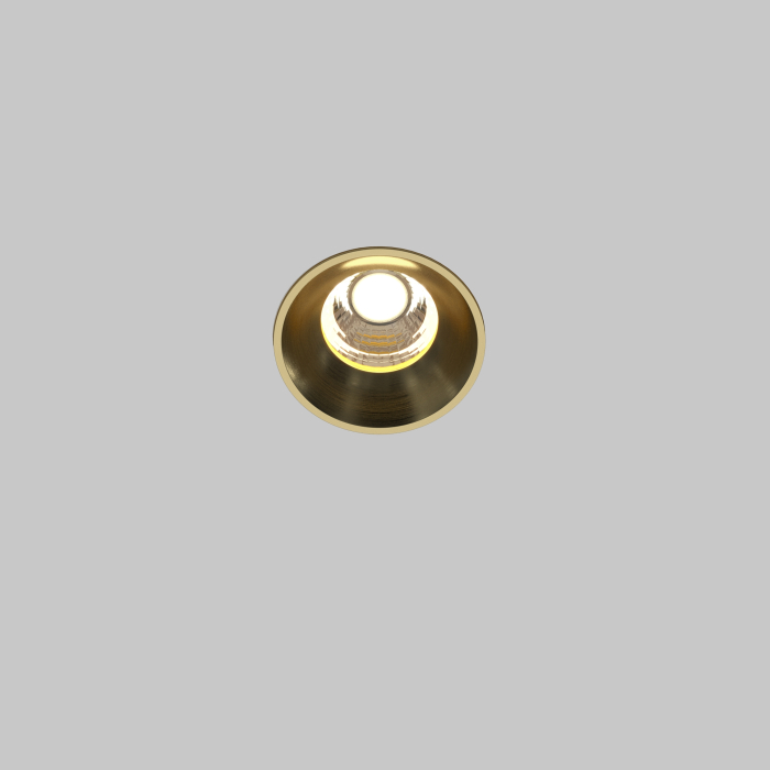 Corp de iluminat încastrat Rotund, Aluminiu Alamă, 7W, MAYTONI DL058-7W3K-TRS-BS [5]