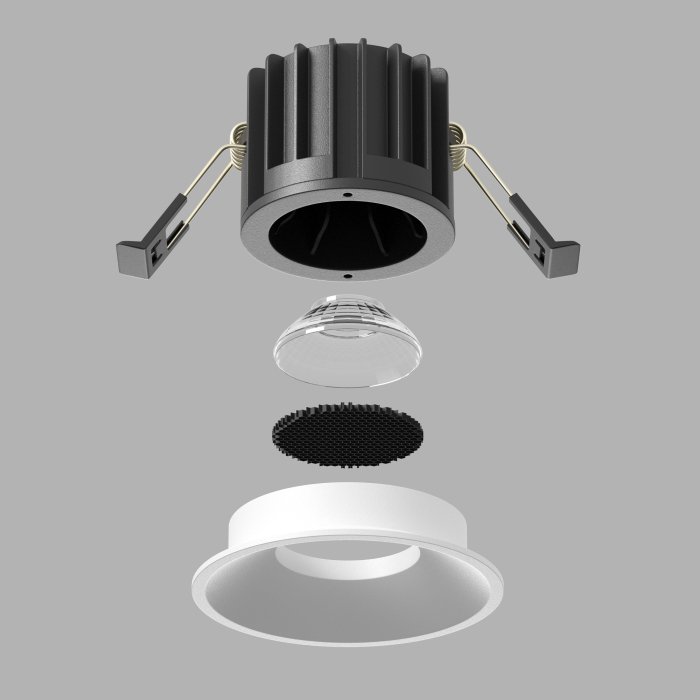 Corp de iluminat încastrat Rotund, Aluminiu Alb, 12W, MAYTONI DL058-12W3K-W [6]