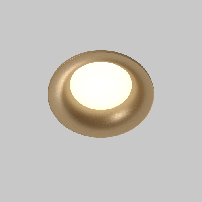 Corp de iluminat încastrat Slim, Aluminiu Auriu mat, 10W, MAYTONI DL088-GU10-RD-MG [4]