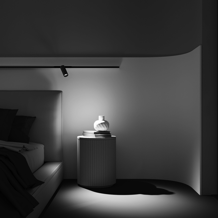 Corp de iluminat pe șină Focus LED, Aluminiu Negru, 12W, MAYTONI TR032-4-12W3K-M-DS-BBS [3]