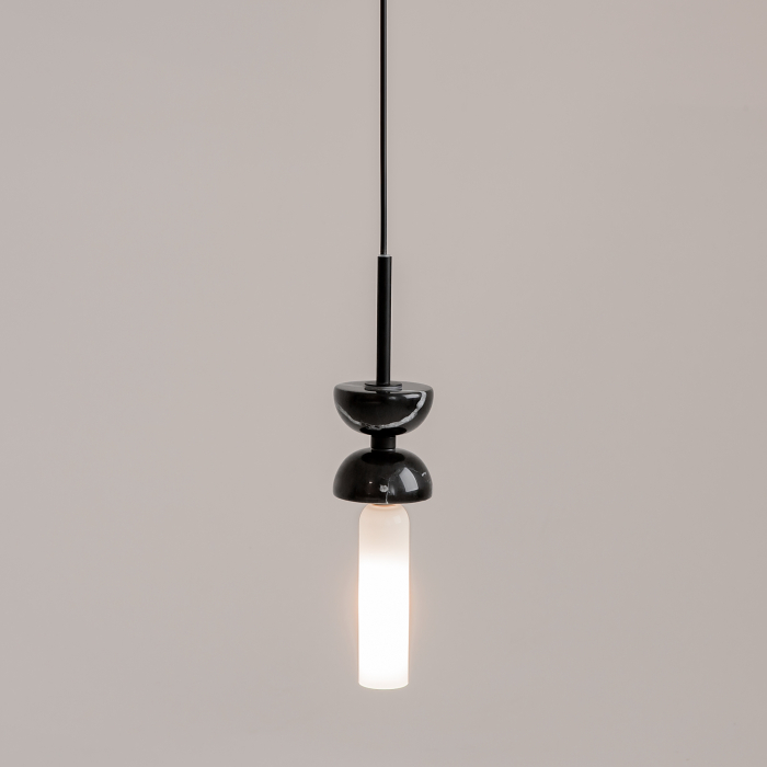 Corp de iluminat suspendat Kyoto, Metal și marmură Negru, 28W, MAYTONI MOD178PL-01B [4]