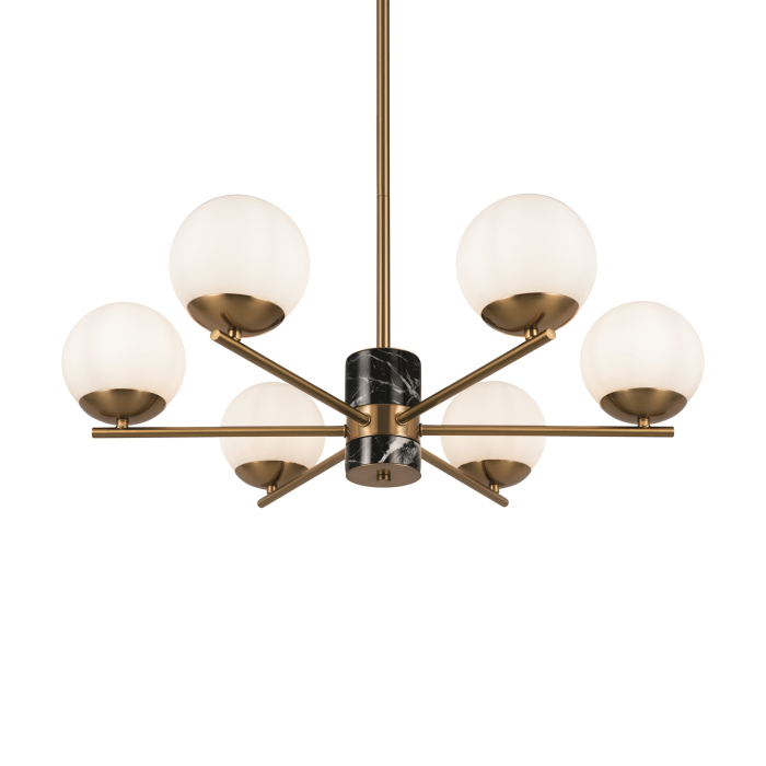 Corp de iluminat suspendat MARBLE, Metal Alamă, 60W, MAYTONI MOD187PL-06BS [4]