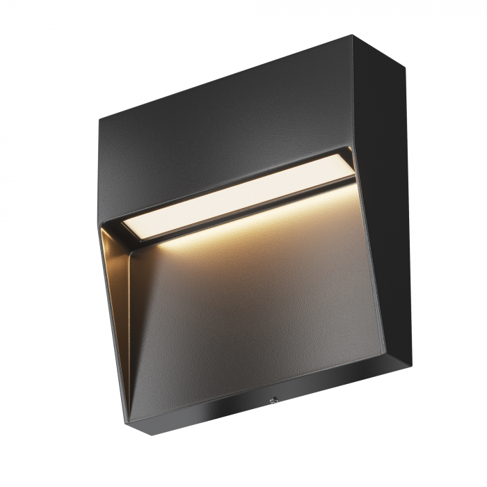 Aplica pentru scari LED Mane O047SL-L3B3K, 3W, 100lm, lumina calda, IP54, neagra, Maytoni [1]