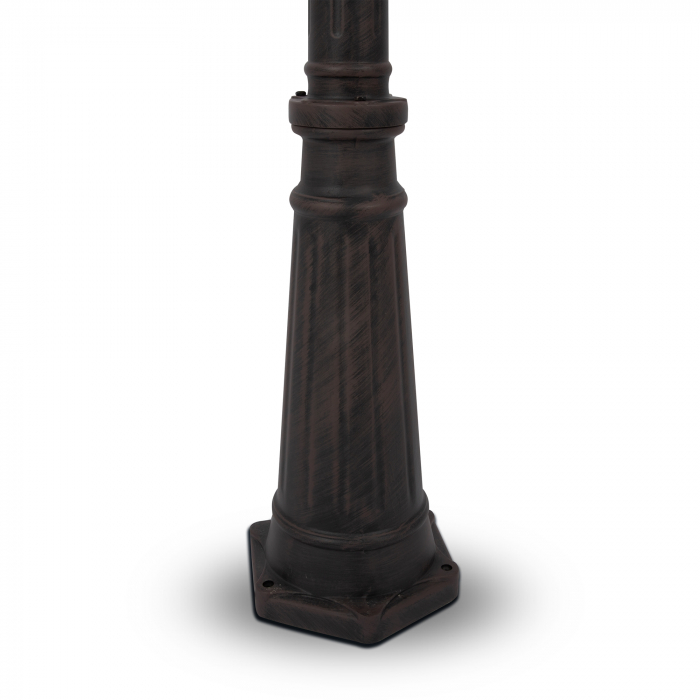 Stalp pentru exterior Fleur O414FL-03BZ, 3xE27, negru+transparent, IP44, Maytoni [3]
