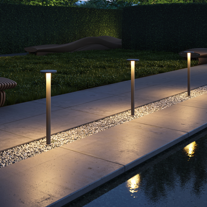Stalp pentru exterior LED Wald O420FL-L12GF1, 12W, 1000lm, lumina calda, IP65, grafit, Maytoni [2]
