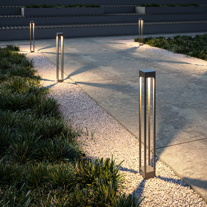 Stalp pentru exterior LED Elbe O424FL-L10GF, 10W, 650lm, lumina calda, IP65, gri, Maytoni [2]