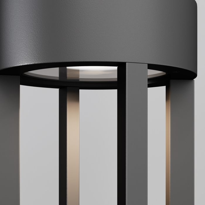 Stalp pentru exterior LED Vint O458FL-L9GF3K, 9W, 450lm, lumina calda, IP65, grafit, Maytoni [3]