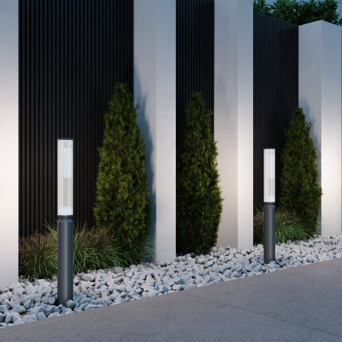 Stalp pentru exterior LED Lit O593FL-L12GF3K, 12W, 600lm, lumina calda, IP65, grafit, Maytoni [2]